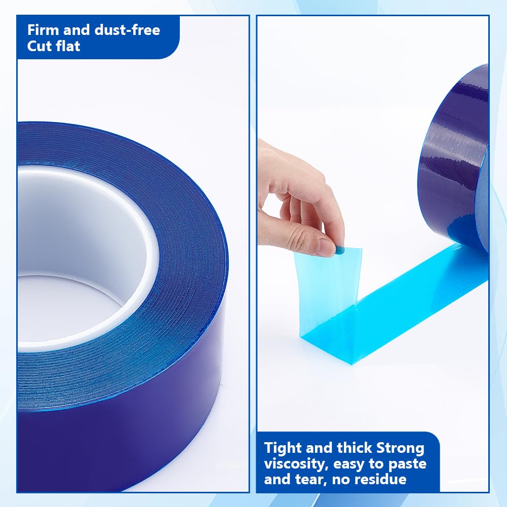NBEADS Beschermtape voor oppervlakken, 400 m, rol van transparante displaybeschermfolie, afneembaar, 5 cm breed, voor ramen, van glas, metaal, kunststof, hemelsblauw