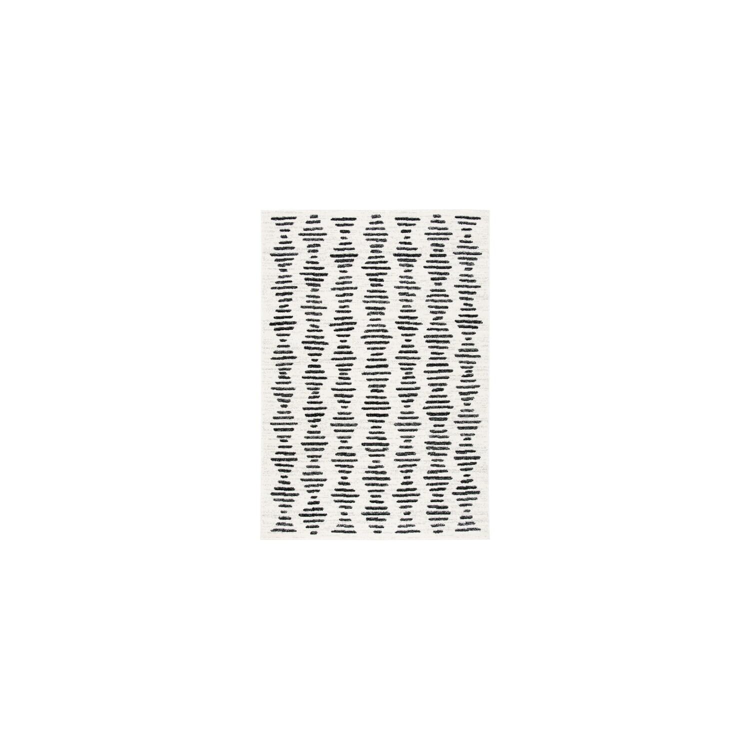Tapis à poil court Safavieh Tulum ivoire et gris, tapis boho 61 x 152 cm
