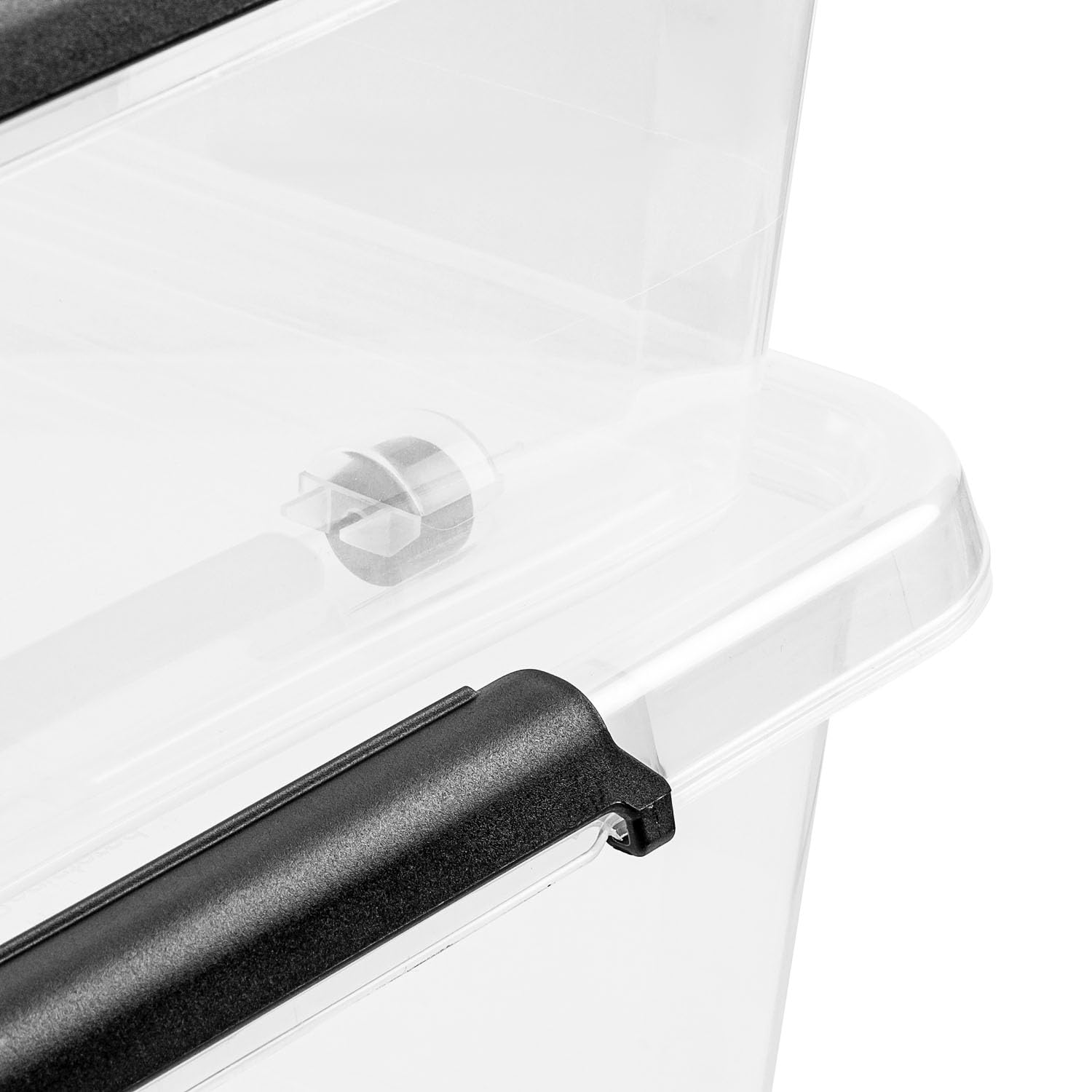 PAFEN 4x Aufbewahrungsbox auf Rollen 29,0L – 58 x 39 x 16 cm - SET Aufbewahrungsbehälter Transparent Boxen Aufbewahrung Stapelboxen mit Verschlussclips Kunststoffbehälter