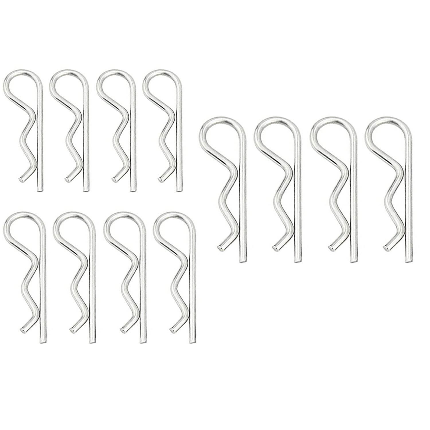 Cotter Pins WELWIK 12pcs RShaped Heavy Duty Cotter Pins in 3 Different