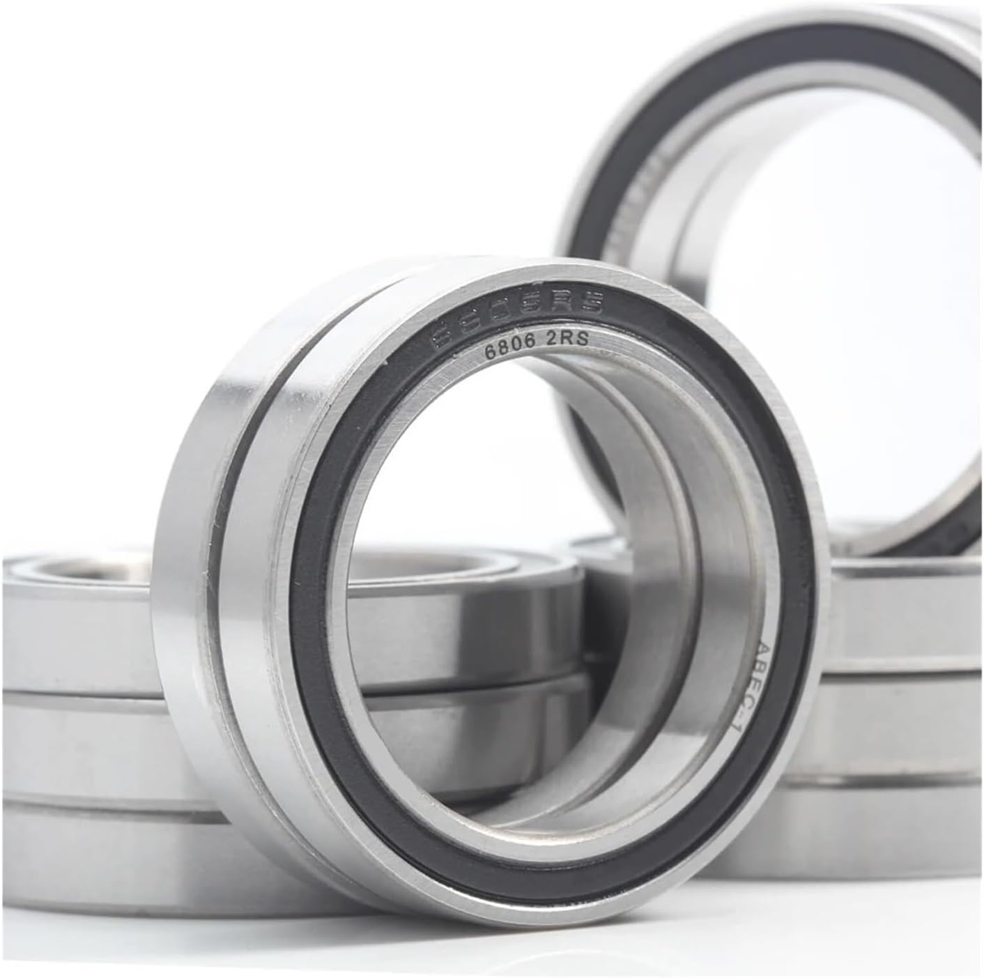 Bearings, 6806-2RS Bearing 10Pcs 30x42x7 Mm ABEC-1 Thin Section 6806 2RS Ball Bearings 6806RS 61806 RS,High Load Carrying Capacity