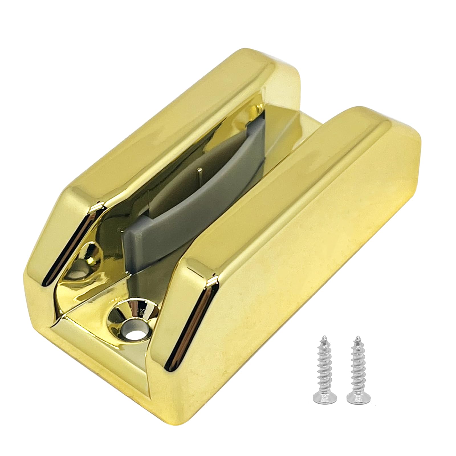 1pcs Sliding Shower Doors Anti-Collision Block,60mm/2.36" Width Frameless Glass Door Block Side Guide,with Screws,for 8mm/0.31" Glass Door(Type: