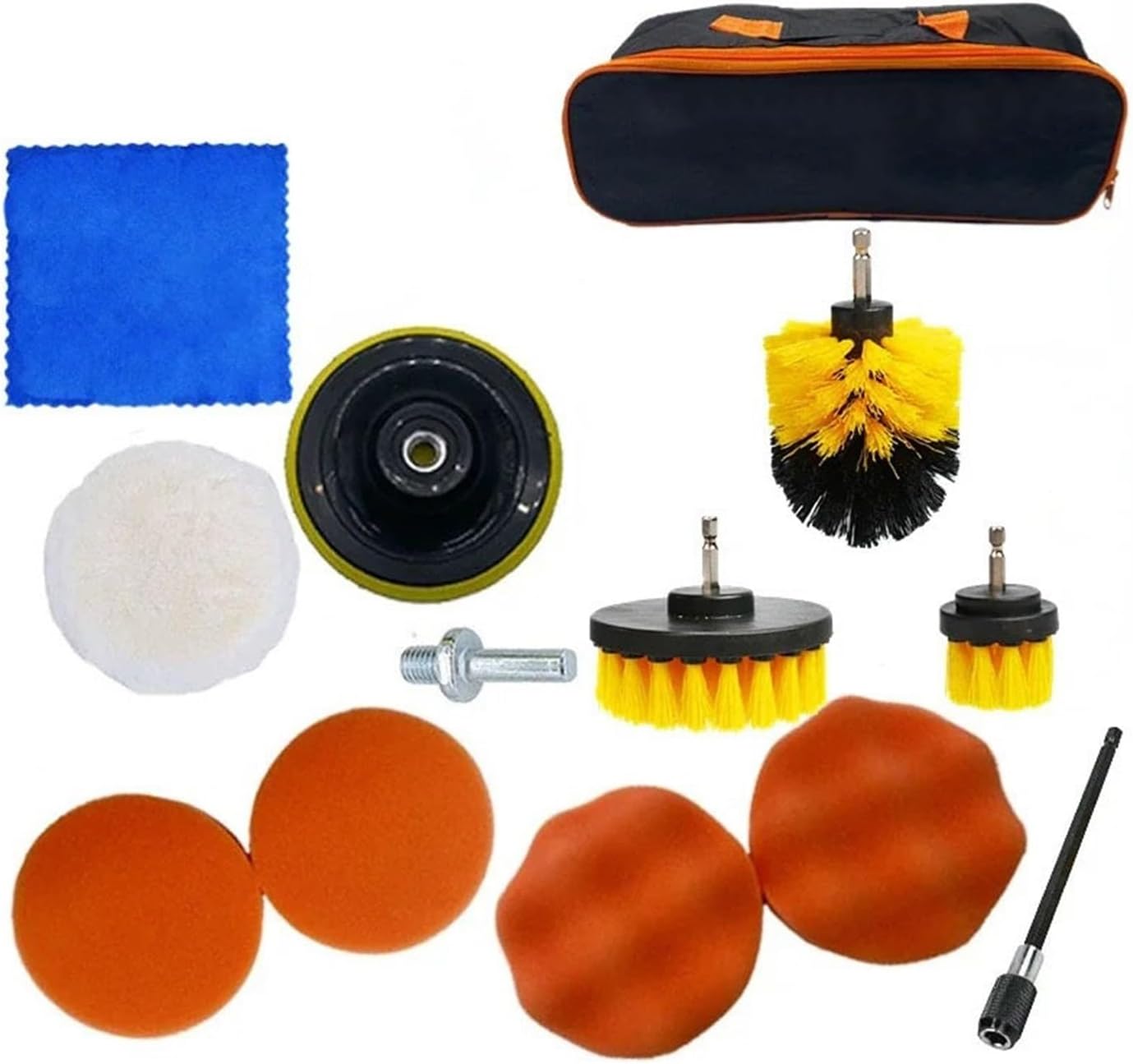 SSIMOO Car Cleaning Kit Scrubber Drill Detailing Brush Set Air Conditioner Vents Towel Polisher Car Auto Detailing Tools(Set 1-36Pcs)