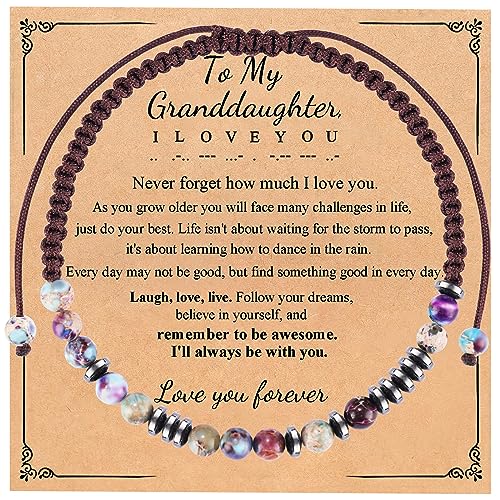 Morse Code Bracelets for Women Men Mothers Day Fathers Day Birthday Christmas Anniversary Memorial Graduation I Love You Tiger Eyes Imperial Stone Beads Bracelet Jewelry Gifts