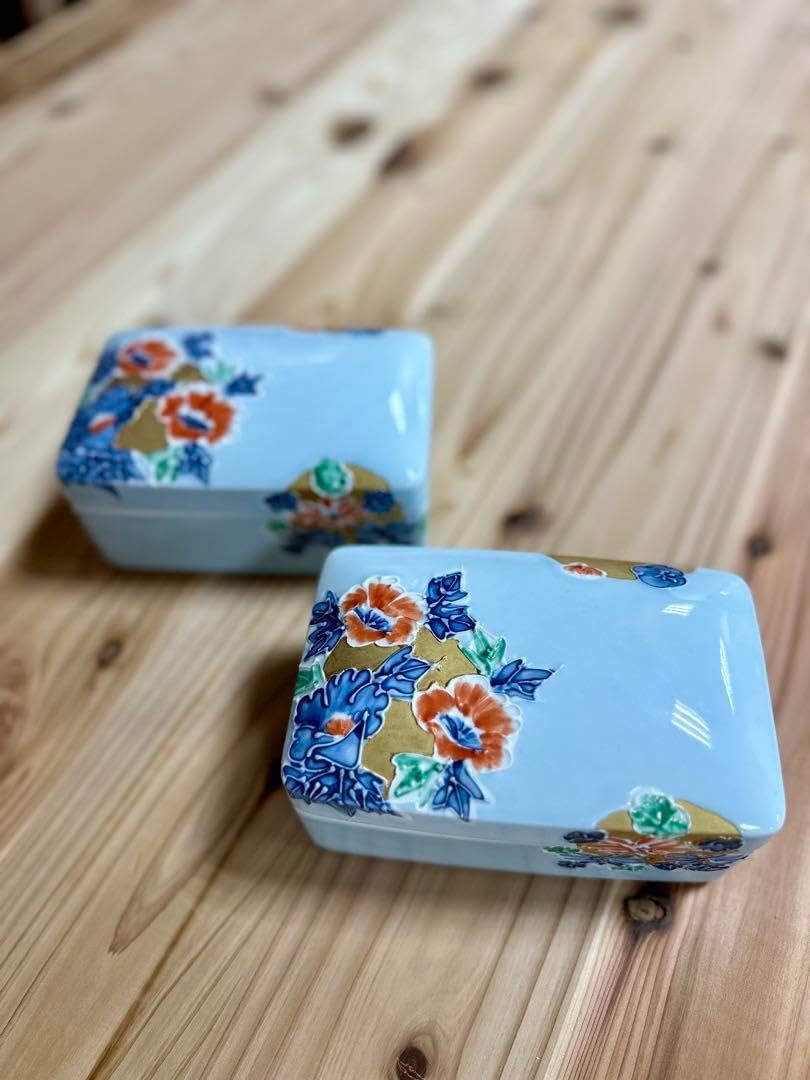 有田焼 文山窯 花柄 重箱