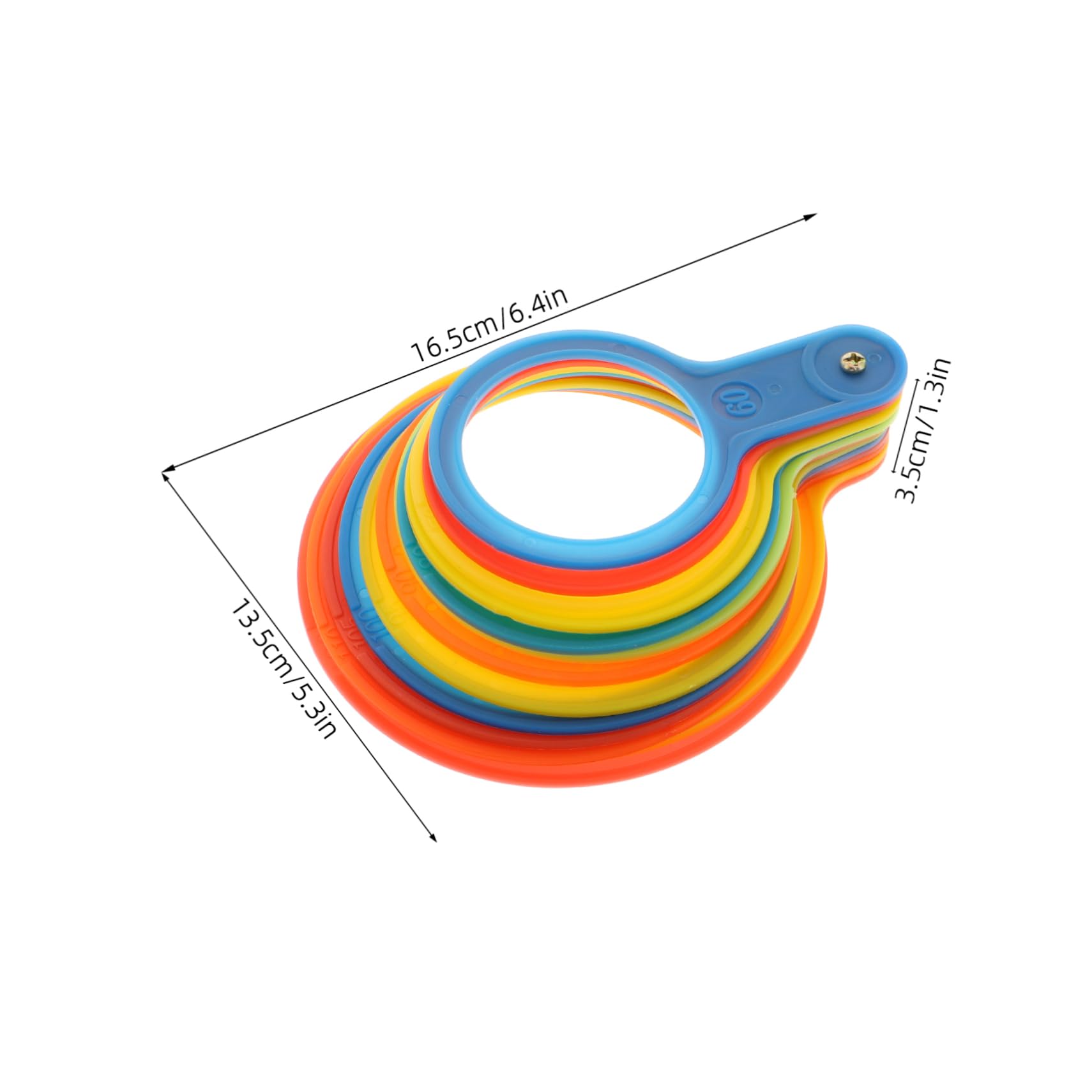 SUPVOX Fruit Sorting Rings 2pcs Diameter Gauge for Accurate Measurement Size 60-
