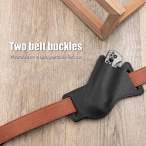 Messerscheide fur Gürtel, Leder Messertasche, EDC Taschenmesser Scheide Klappmesserholster Messer Holster Werkzeugtasche Geschenk für Männer