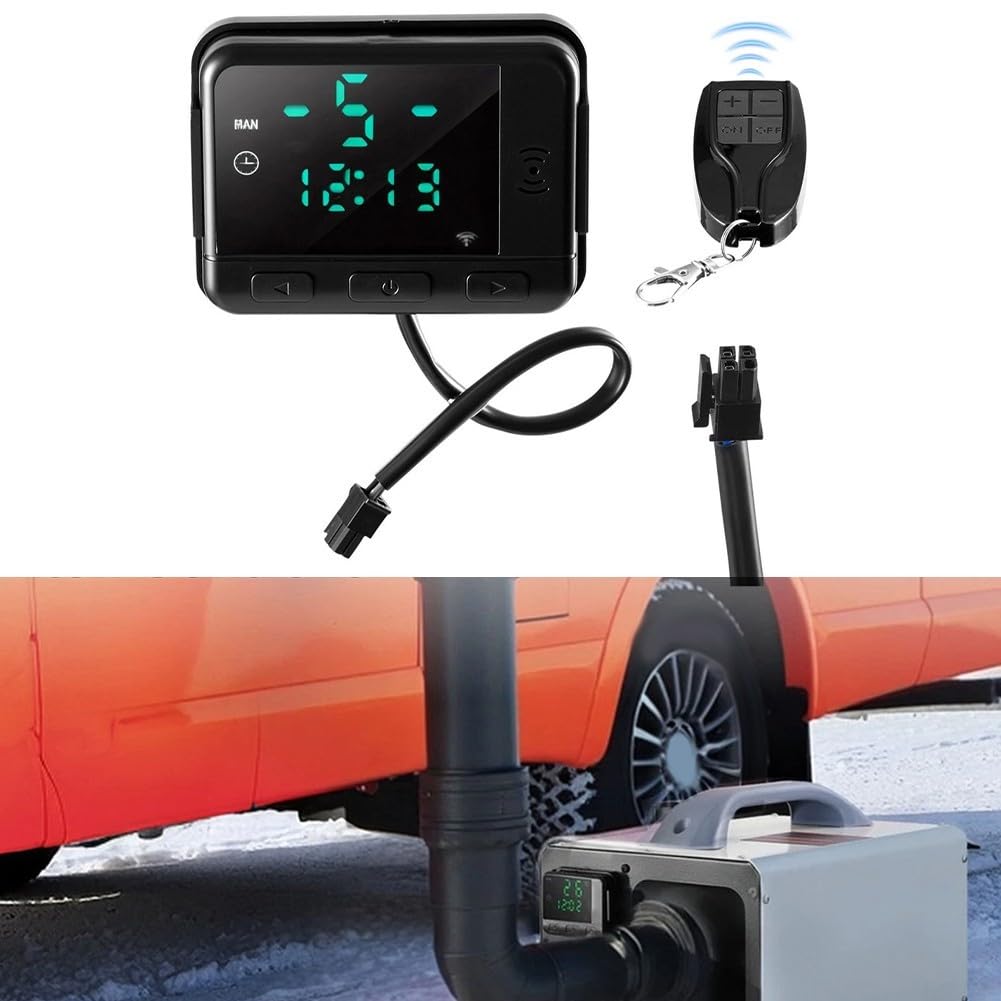 Kit controller per riscaldatore ad aria diesel DC 5 V, con schermo LCD e telecomando, compatibile con riscaldatori da parcheggio da 2 kW, 5 kW, 8 kW, per modelli VEVOR XMZ Series