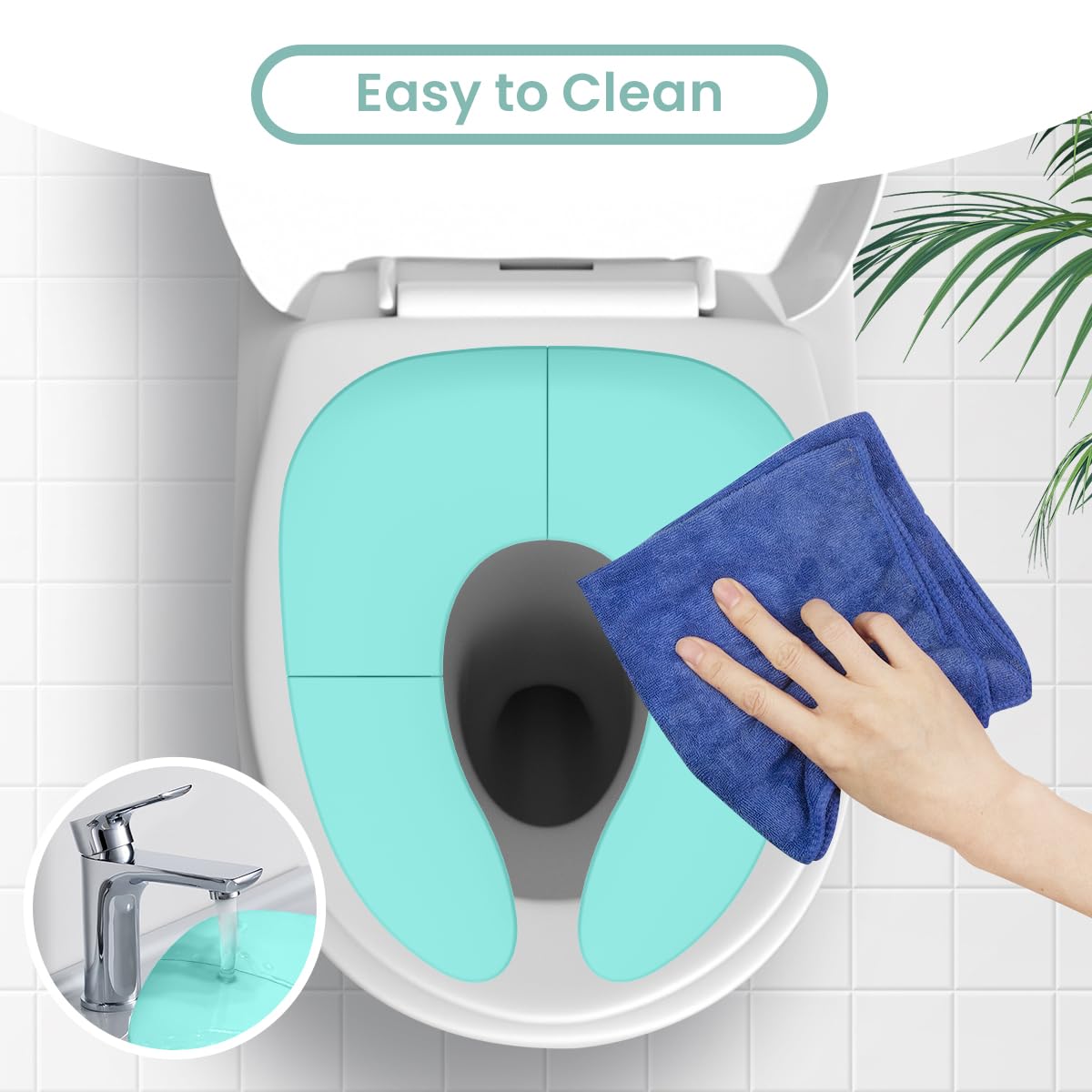 Vasetto Per Bambini Wc Riduttore Wc Pieghevole Bambini - Motivo Rana Verde, Portatile Per Viaggi E Apprendimento Vasino Vasino Rana Verde