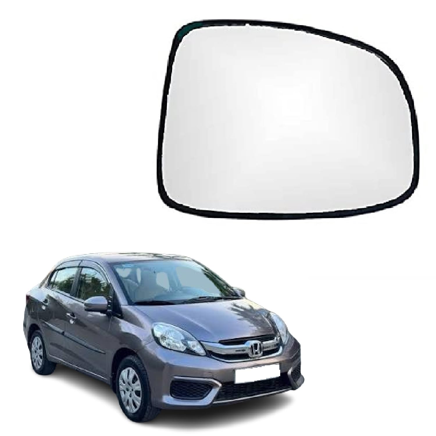 ORVM Right Driver Side View Mirror Glass Plate Compatible with Honda Amaze 1st Gen, F/L IDTEC (MIRROR SIZE 4) 2013-2018 | Convex Mirror Glass | Non-Heated | Direct Fit Replacement-image-39