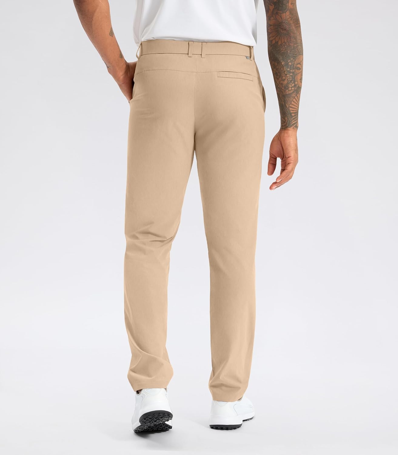 Soothfeel Mens Golf Pants Classic Fit Stretch Work Dress Pants 30"/32"/34" Quick Dry Lightweight Casual Trousers with Pockets - Image 2