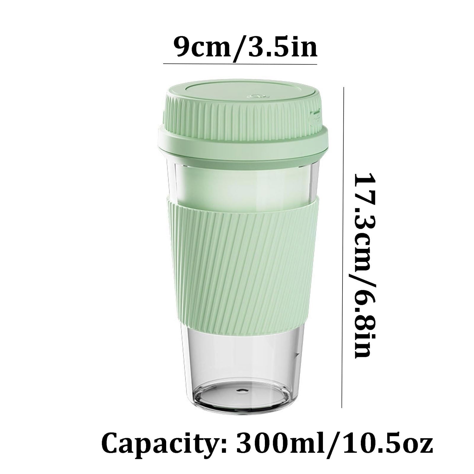 Senza fili Frullatore portatile in plastica, 10 lame, leggero, dimensioni personali, ricaricabile tramite USB, for frullati, frullati e succhi di ghiaccio alta efficienza(Blauw)