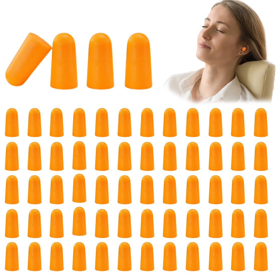 Lot de 30 Paires de Bouchons D'Oreille en Mousse Ultra Souple, Design Ergonomique, Bouchons D'Oreille Hypoallergéniques Antibruit pour Bloquer le Ronflement, Voler, Étudier, Travailler