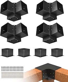 VEVOR Pergola Bracket Kit, 6x6 Inch (Inner Size 5.5x5.5), 4 Pcs 3-Way He...