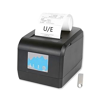 ZYWELL Thermal Receipt Printer, ZY908 Pos Printer, 80mm Direct Thermal, No Square/Shopify?USB Ethernet Port, Support Windows/Mac/Android