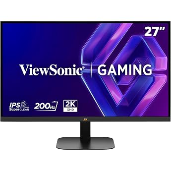 ViewSonic VX2757-2K-PRO Gaming Monitor 27 Inch 2K QHD 200Hz 1ms MPRT 99% sRGB IPS G-Sync Compatible HDR10 2 x HDMI 2.1 DP 1.4