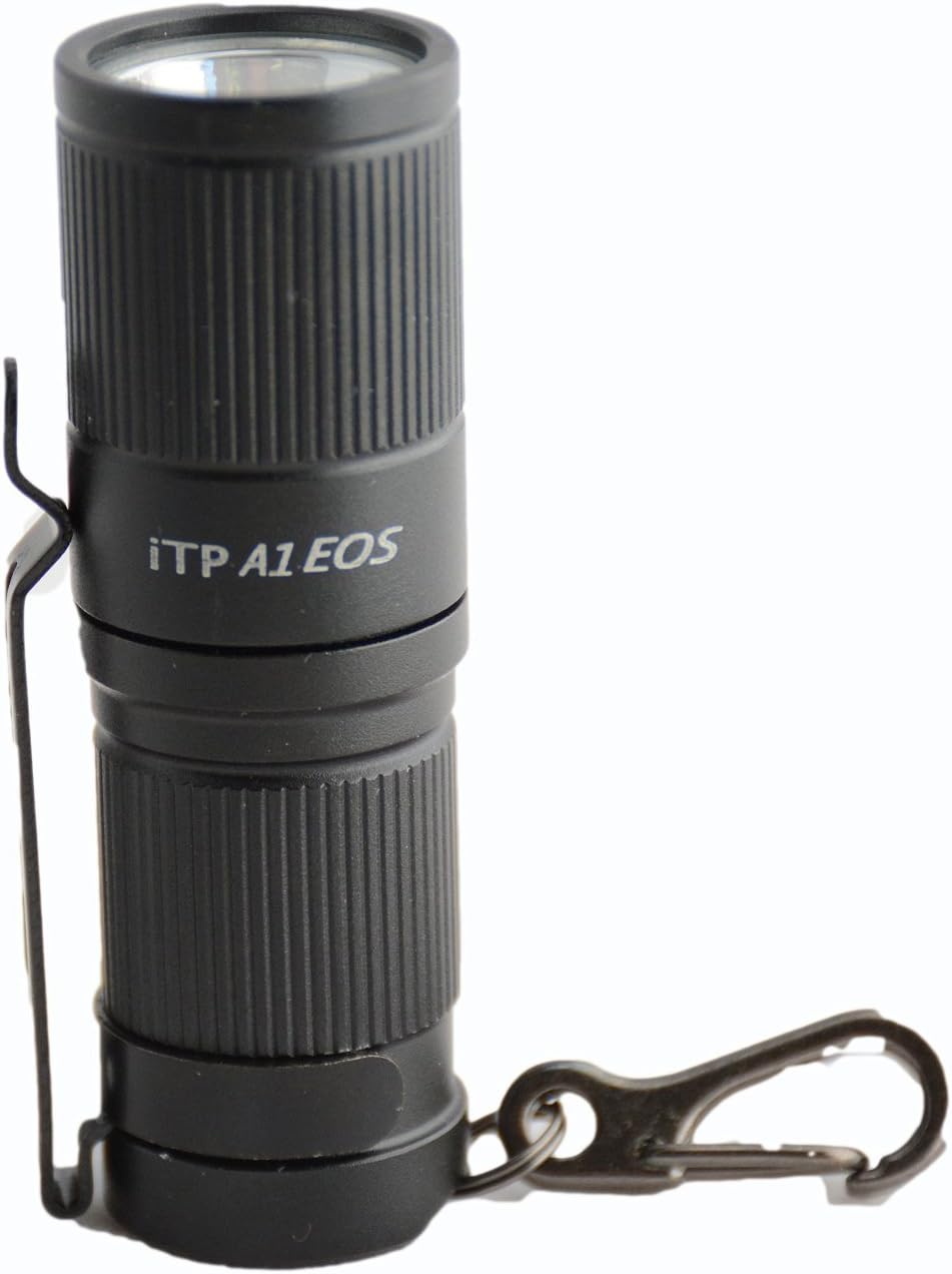 Aimkon iTP A1 EOS CREE XP-G2 250 Lumen Keychain Flashlight 3-Levers of Outputs, Black