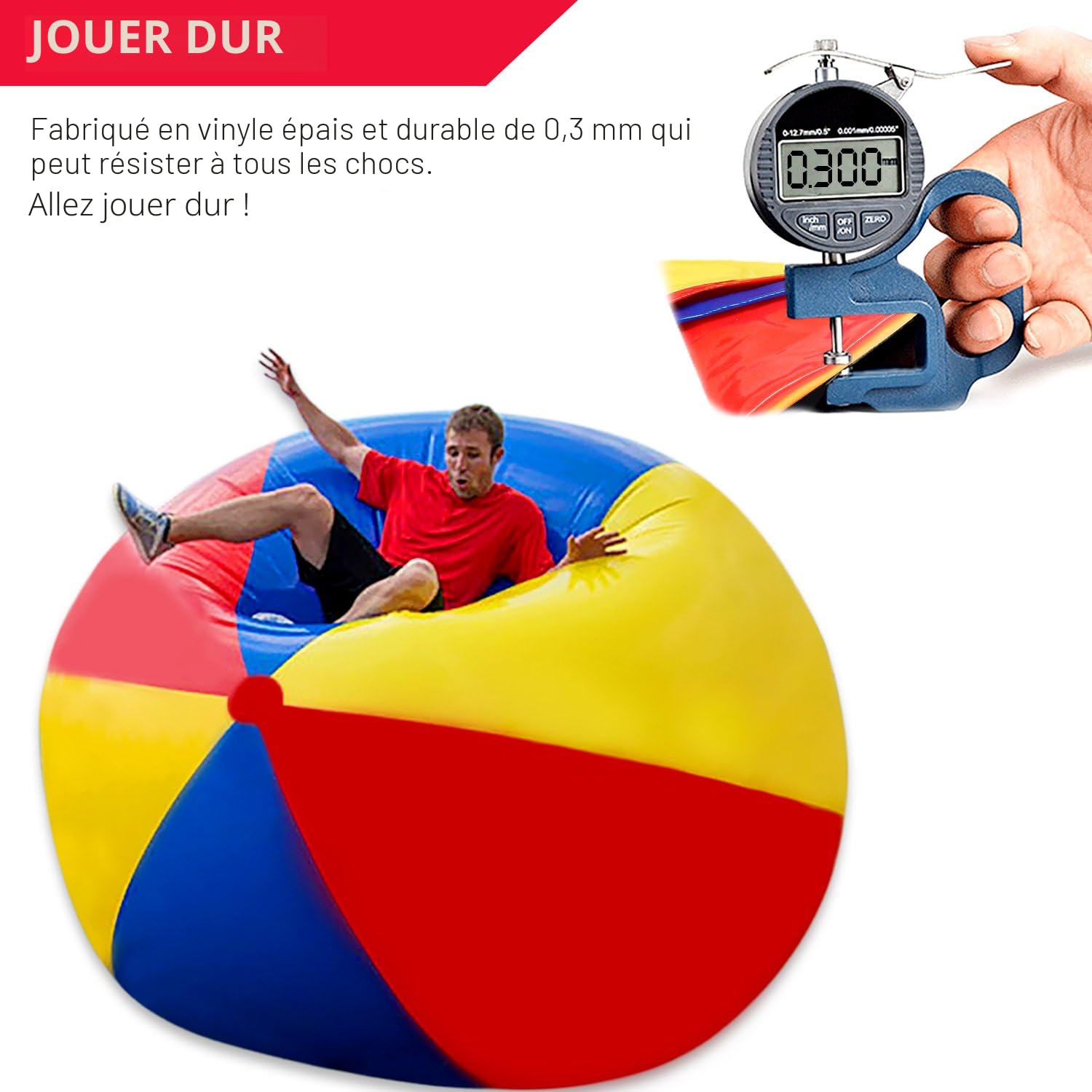 Lot De 12 Ballons De Plage Gonflables 12 Pouces - Couleurs Arc-en-Ciel Brillantes