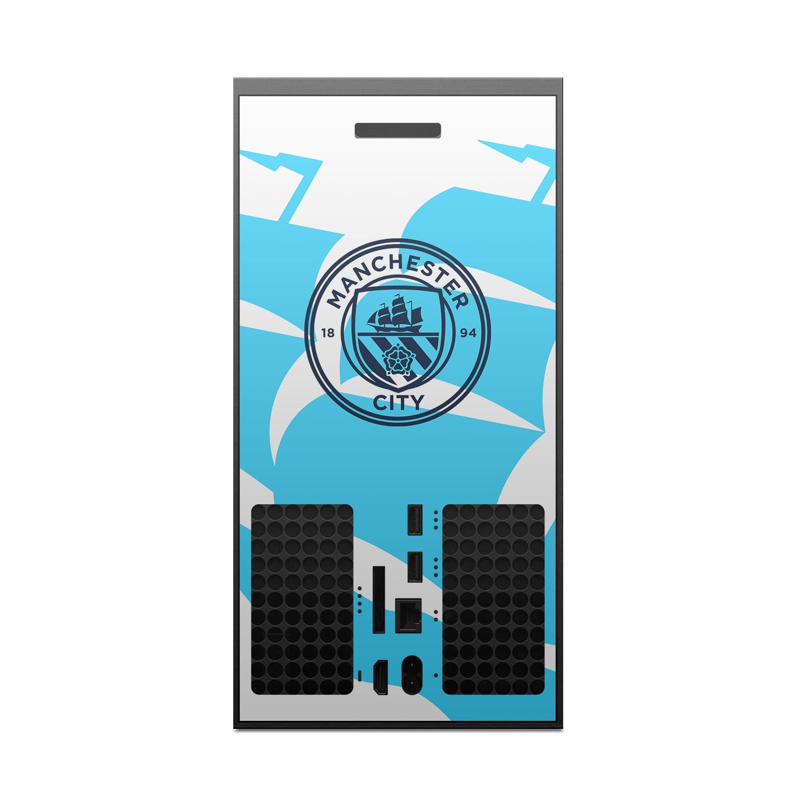 Head Case Designs sous Licence Officielle Manchester City Man City FC Badge Navire Art du Logo Vinyle Autocollant De Jeu Peau Autocollant Compatible avec Xbox Series X Console and Controller Bundle