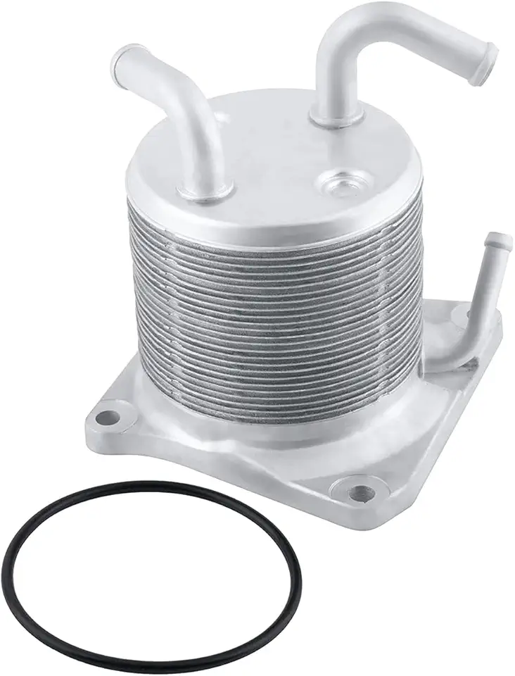 Refrigerador de óleo de motor atualizado 4 portas CVT Cooler de óleo de transmissão compatível com 2007-2012 para Nissan Sentra 2011-2014 para Nissan Juke 2008-2013 para Nissan Rogue 216061XF0A
