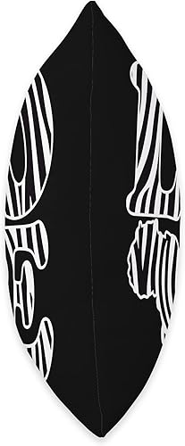 Miniatura 2 de African Pride Teez Love Africa Map with Zebra Skin Pattern African Safari Throw Pillow 16x16 Multicolor