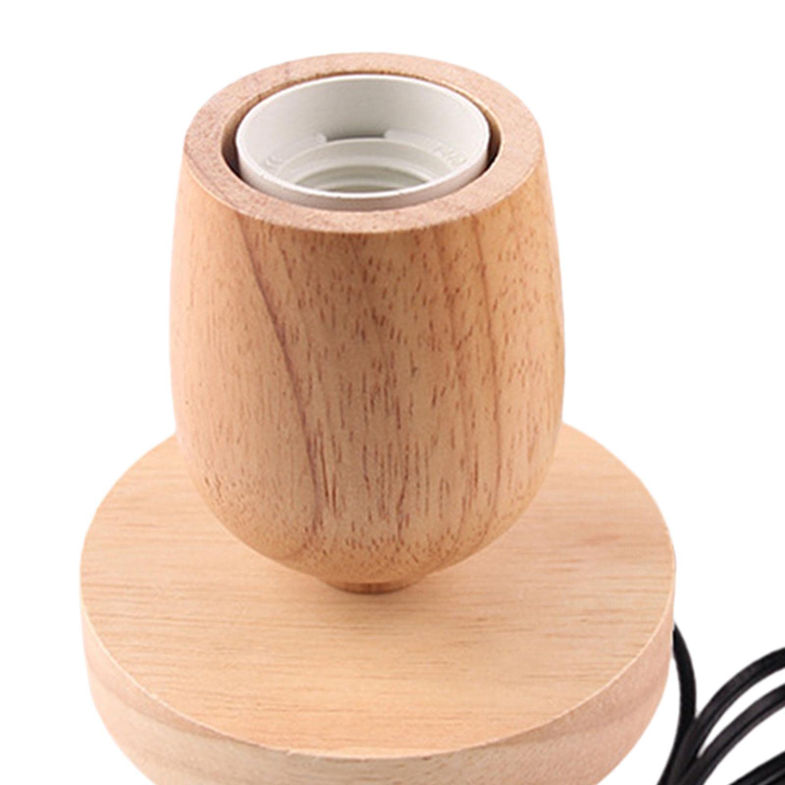 Club Bollywood®E27 Wood Base Table Lamp Bulb Socket Holder Decor Night Light 10X8X5.5Cm|Home & Garden | Night Lights|1 Piece Light Base-image-43