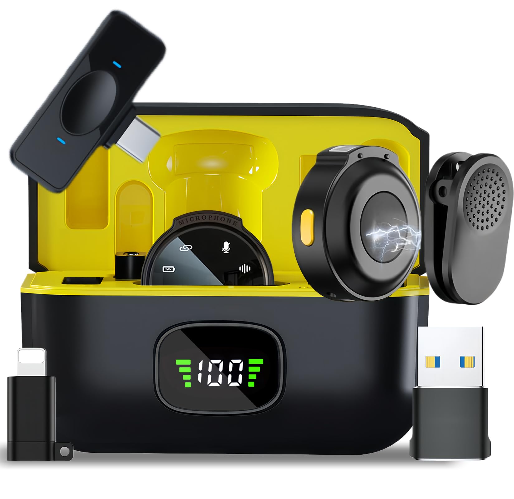 【数回使用】ピンマイク Amazon | Zwide ワイヤレスマイク 2.4GHz ワイヤレス ピンマイク