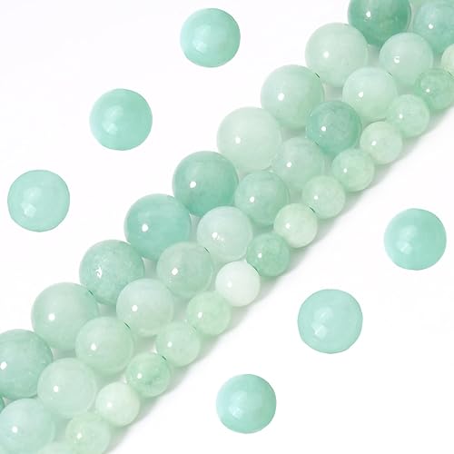 Miniatura 2 de 60 cuentas de piedras preciosas de jade birmano verde natural de 0.236 pulgadas (0.236 in), cuentas redondas sueltas de piedra para la fabricación