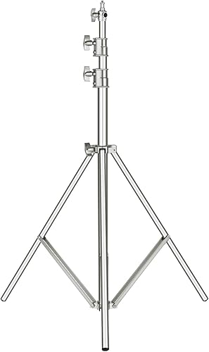 Vista 12 de NEEWER Soporte de Luz Mejorado de 75"/190cm de Acero Inoxidable con Resorte, Trípode de Fotografía Plegable con Juntas de Tubo Más Resistentes