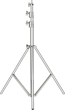 NEEWER 118"/3m Stainless Steel Light Stand, Spring Cushioned Heavy Duty