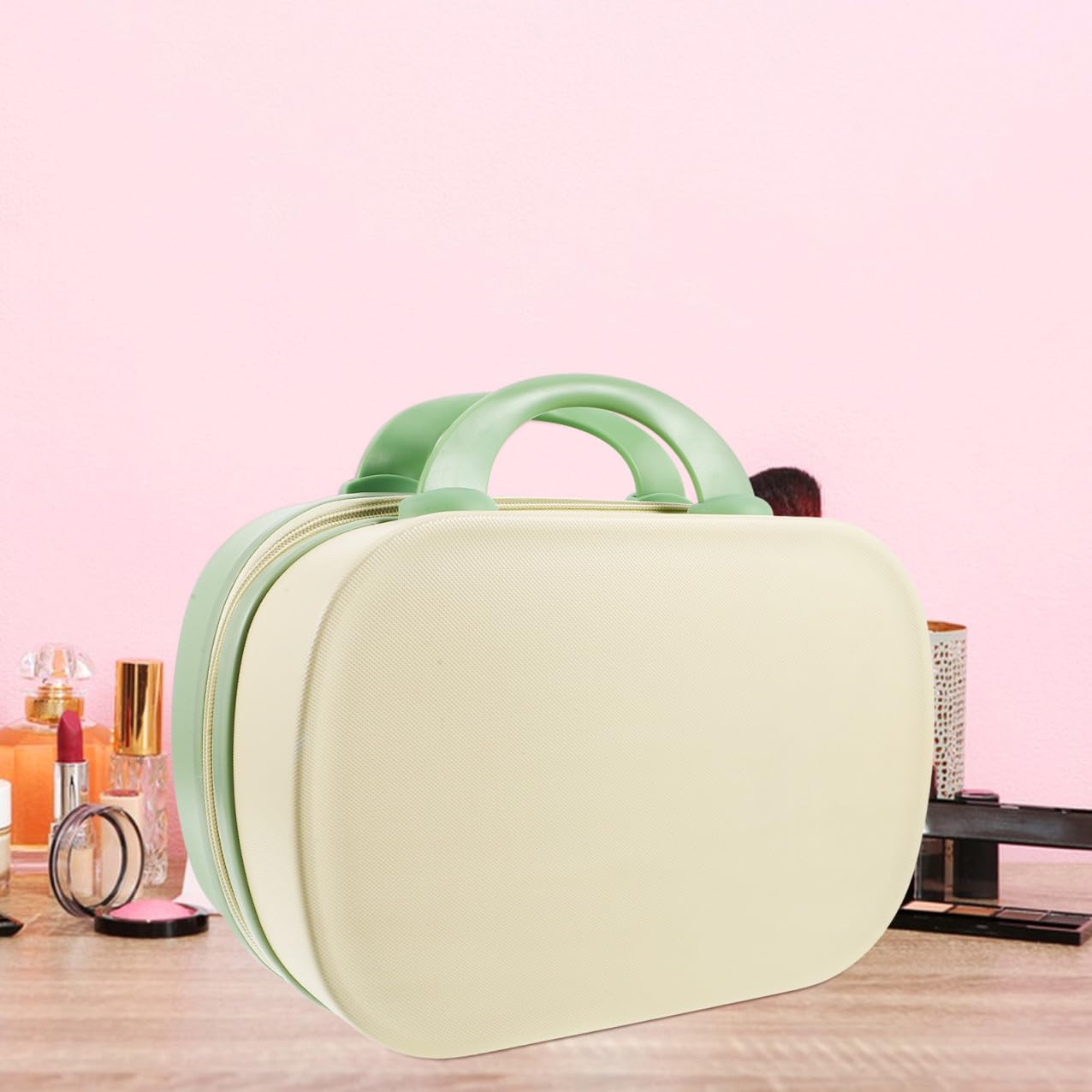 Ipetboom Borsa da Viaggio per Cosmetici 14 Pollici Abs Resistente Scomparto Pennelli per Make-up Artist e Donne