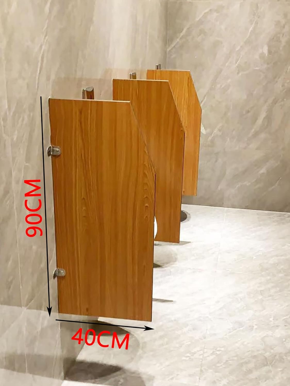 Urinal Screen Toilet Partition, Hotel/Public Restroom Waterproof Urinal Partition Divider Screen, Wall-Mounted Men's Urinal Divider Privacy Partition Screen (Color : Brown, Size : 1pcs)