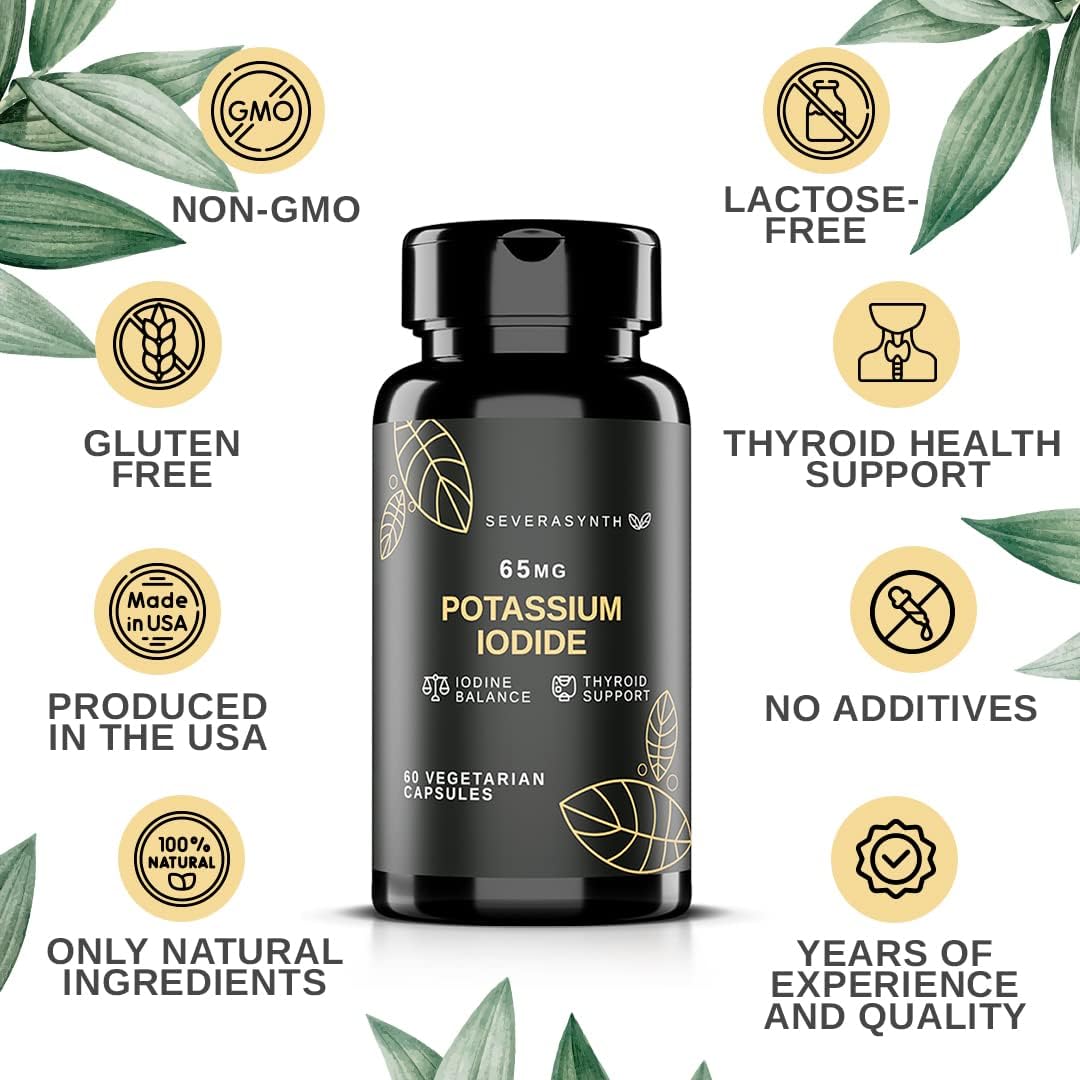 Potassium Iodide Tablets, Ki Pills Iodine Tablets, YODO Naciente, Pills Protection, Magnesium Supplement, Survival Kit 60 Capsules 65mg : Health & Household