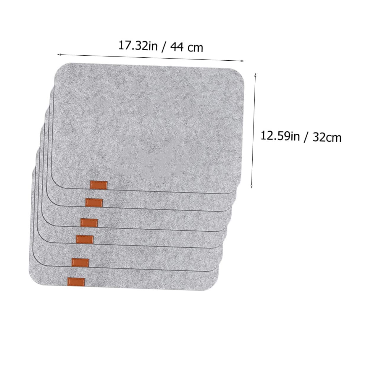 WOONEKY 12piezas Mantel y Posavasos Cuadrados De Fieltro Resistentes Al Calor Mantel Individual Fácil De Limpiar
