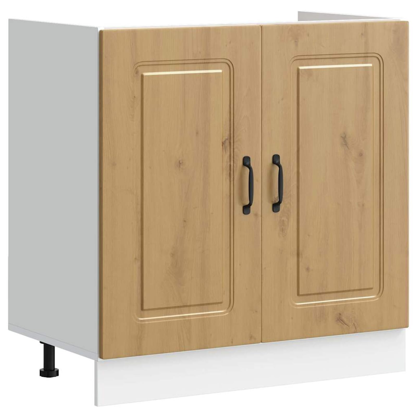 ATOMSTACK MAKER Armadietto da cucina Kalmar a 2 ante a filo in rovere Artisan 80 x 46 x 81,5 cm, in legno, per cucina e sala da pranzo, moderno, stabile, capiente