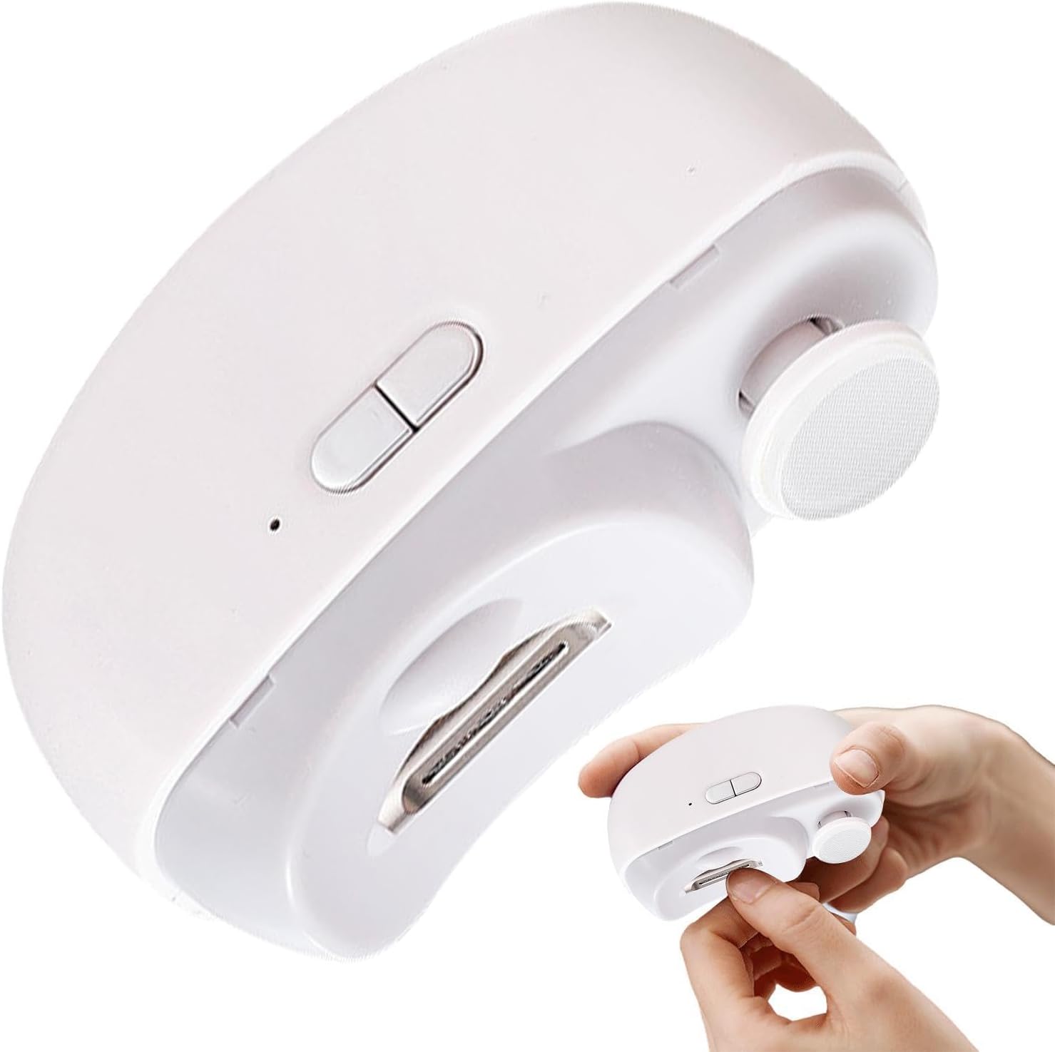 Automatic Nail Clipper, LED Light Nail Trimmer, USB Rechargeable Nail Clip Storage Trimmer, Electric Nail Clippers, Fingernail Cutter File 2, Easy To Use, Portable for Adult Seniors Caregiver