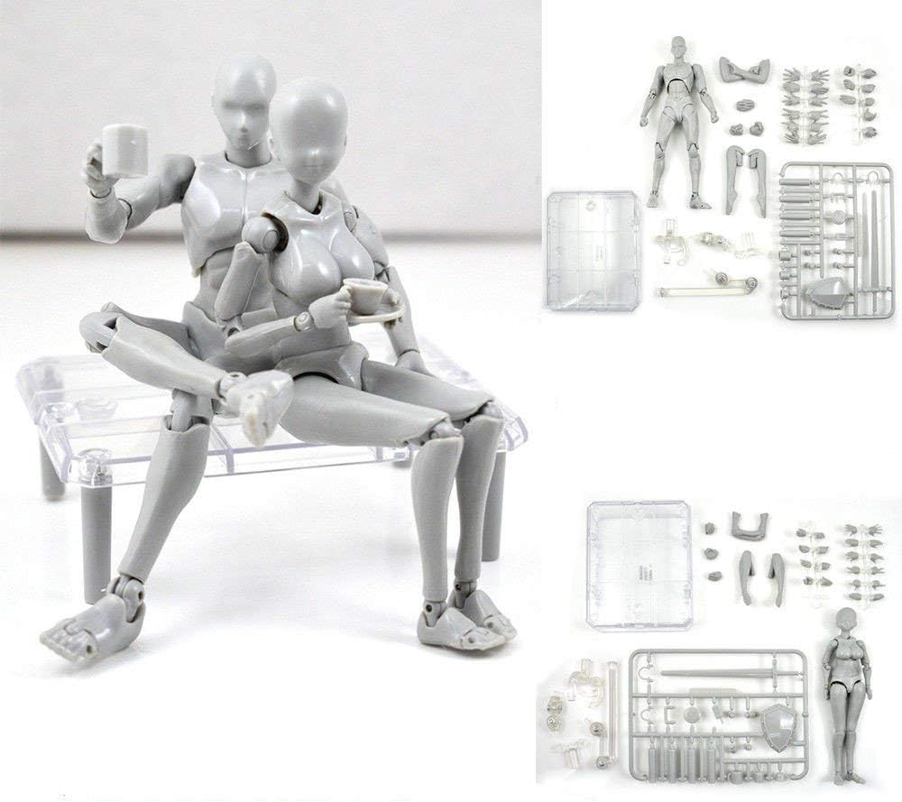 Body Kun DX Set Male & Female Action Figure Model Set for SHF Body Kun Doll PVC Body-Chan DX Set 2.0 (Kun+Chan)