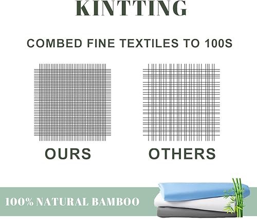 Miniatura 7 de LIANLAM Sábanas 100 bambú juego de sábanas de tamaño King de 4 piezas sábanas refrescantes sábanas de lujo súper suaves y transpirables de 16
