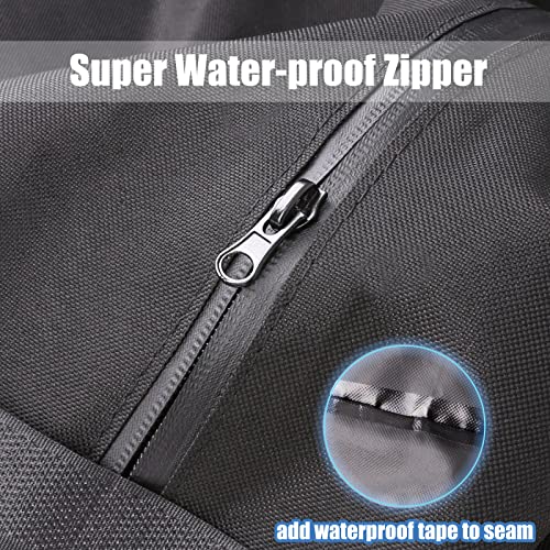 Rosefray 600D Waterproof Golf Cart Cover Universal Fits For Most 4 Passenger Golf Cart-Black #TOP4