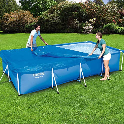 Bestway Flowclear Poolabdeckung 410 x 226 cm für Steel Pro Pools - blau + Poolabdeckung + Outdoor + Sommer + Wassertight