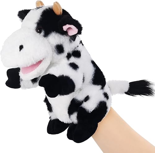 Miniatura 8 de Marionetas de mano de animales de 10 a 13 pulgadas gigantes animales de la selva juguetes de marionetas de mano para juegos de rol marionetas para