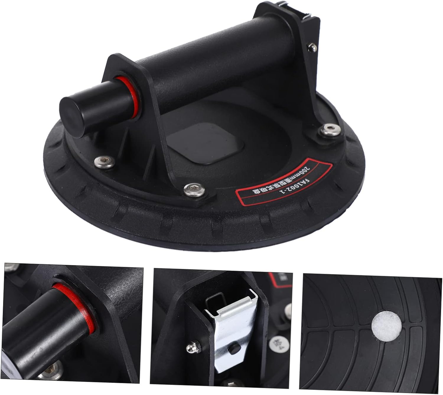 ULTECHNOVO Glass Suction Cup Vacuum Sucker Heavy Duty Hand Vacuum Panel Lifter Odorless Rubber