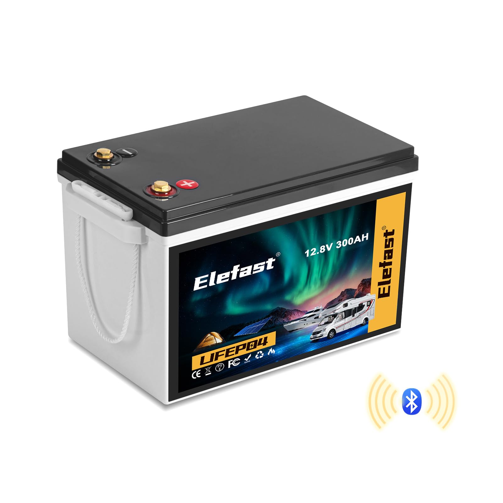 12V 300AH Lifepo4 Battery,12V Lithium RV Battery Built-in 200A BMS and Bluetooth,Max 3840Wh,Up to 8000 Deep Cycle.Perfect for RV,Solar Energy,Off-Grid System