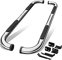 AutoDynasty 3" Polished Chrome Stainless Steel Nerf Bars for 1999-2019 Silverado Sierra 1500-3500HD Extended Cab Running Boards