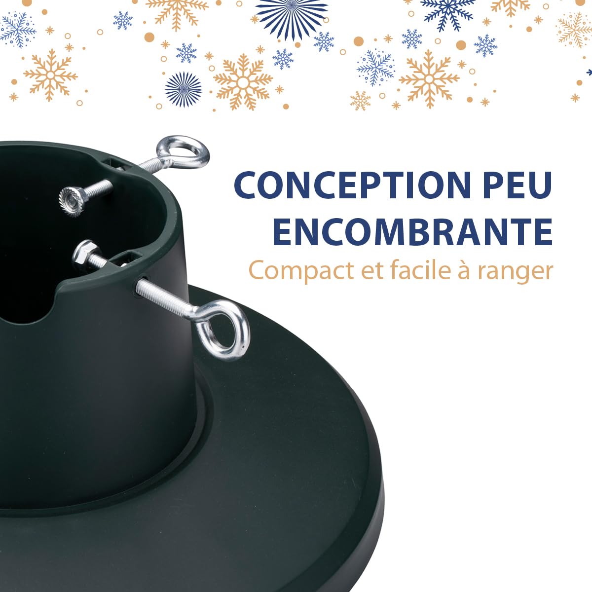 Pied de Sapin de Noel - Pieds de Sapin de Noël pour Vrai Sapin de Noël - Socle Sapin de Noel l'intérieur - Support de Sapin de Noël Grands Troncs Entre 35 et 105 mm