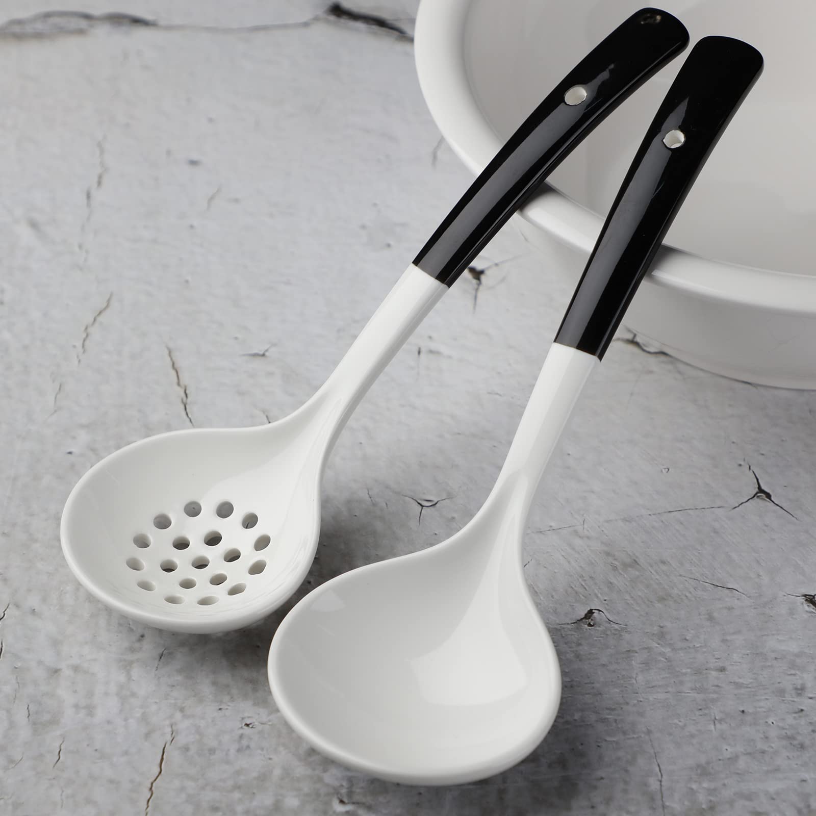 Amazon | Ceramics おたまスプーン 2本セット 大きなスープレードル