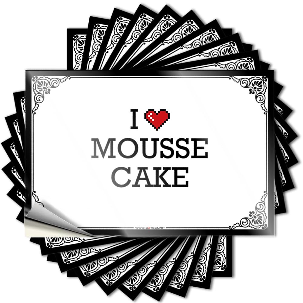 Pool Stuff Decals Bottle | I Love Mousse Cake Rock Long Sticker Pack(12X18CM)