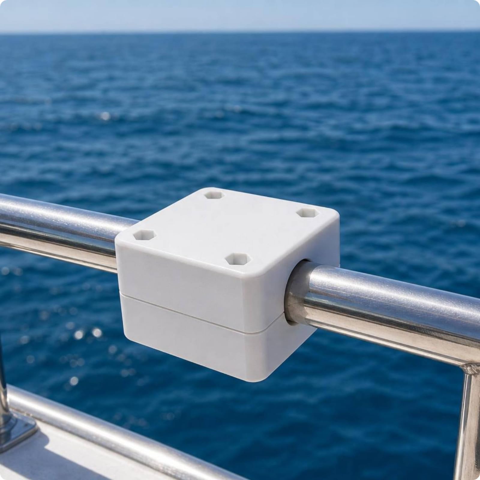 Amagogo Morsetto Base per Portacanna da Pesca in Nylon con Superiori Svasate E Alloggiamento Quadrato Compatto per Installazione su Rotaie E Barche