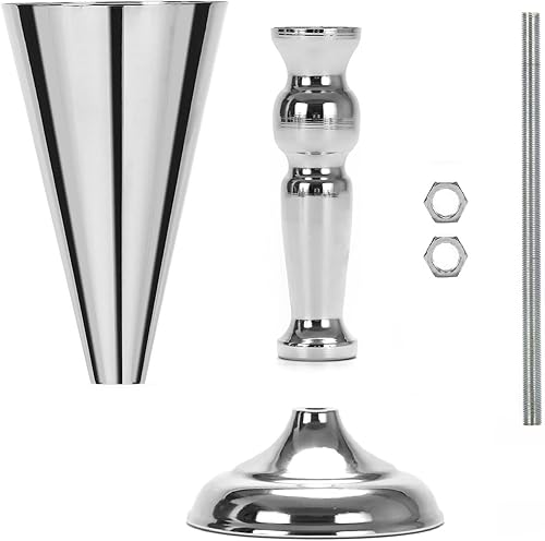 Miniatura 8 de Jarrón de trompeta de metal de mesa para boda, decoración dorada, soporte para candelabros plateados, soporte para jarrón de flores, para boda,