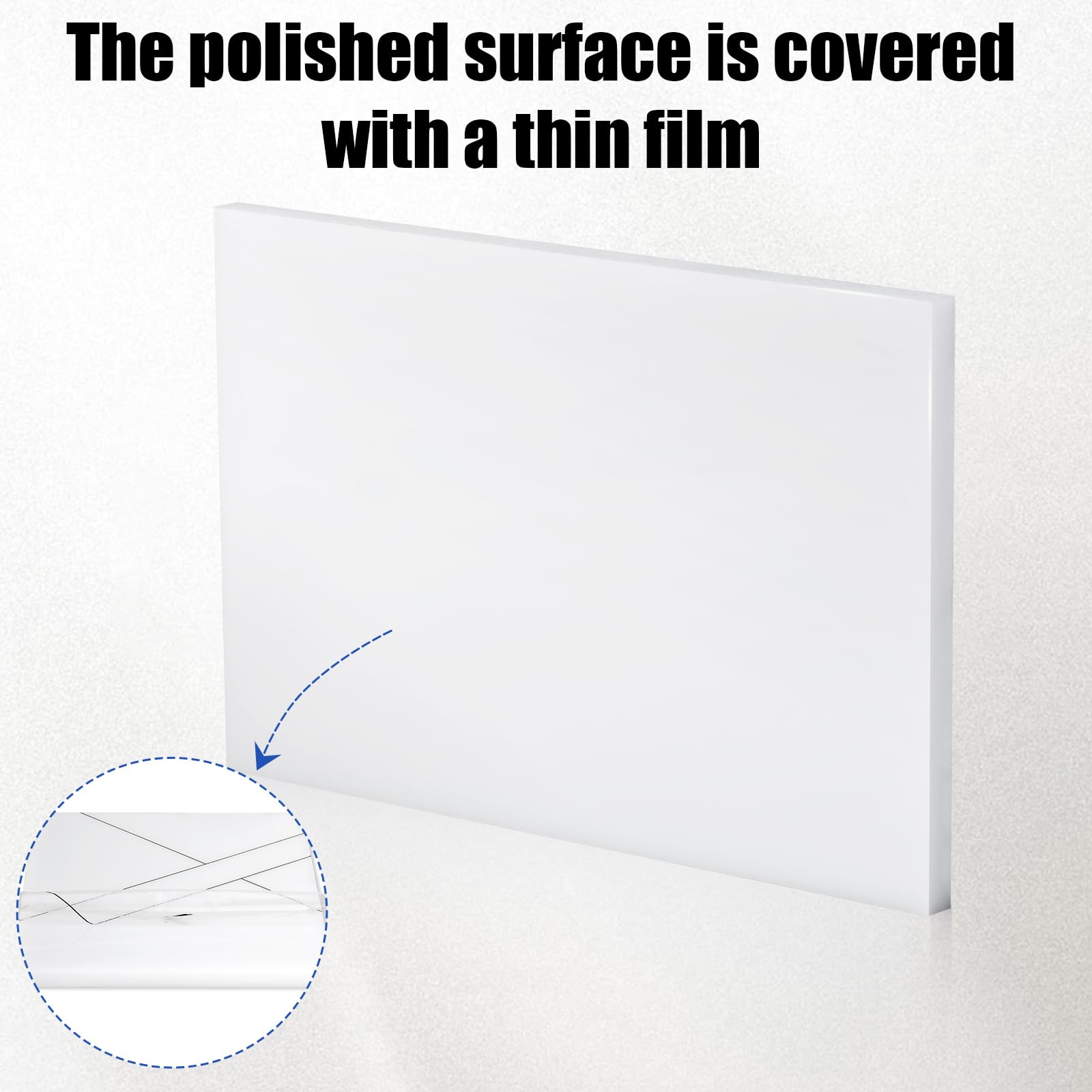 HDPE Plastic Block - 12x8in White Sheet -5